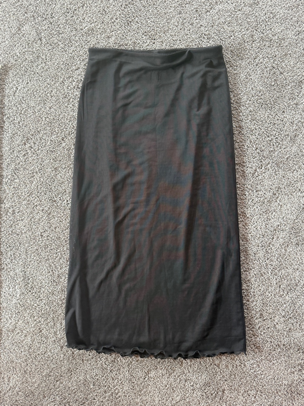 Black midi skirt